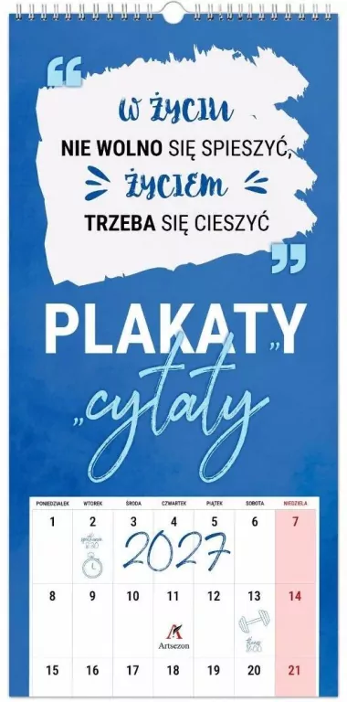 Kalendarz 2027 notatnikowy Plakaty-cytaty - tantis.pl