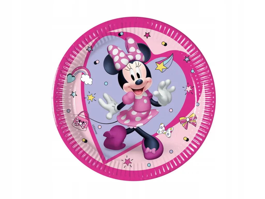 Talerzyki papierowe Minnie Junior 20cm 8szt - tantis.pl
