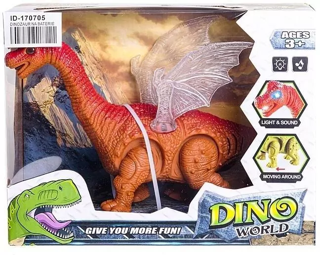Dinozaur na baterie ruchomy światło i dźwięk - tantis.pl
