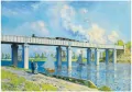 Puzzle 1000 Widok na most kolejowy w Argenteuil - tantis.pl