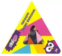 Trójkątne kredki świecowe. 24 sztuki