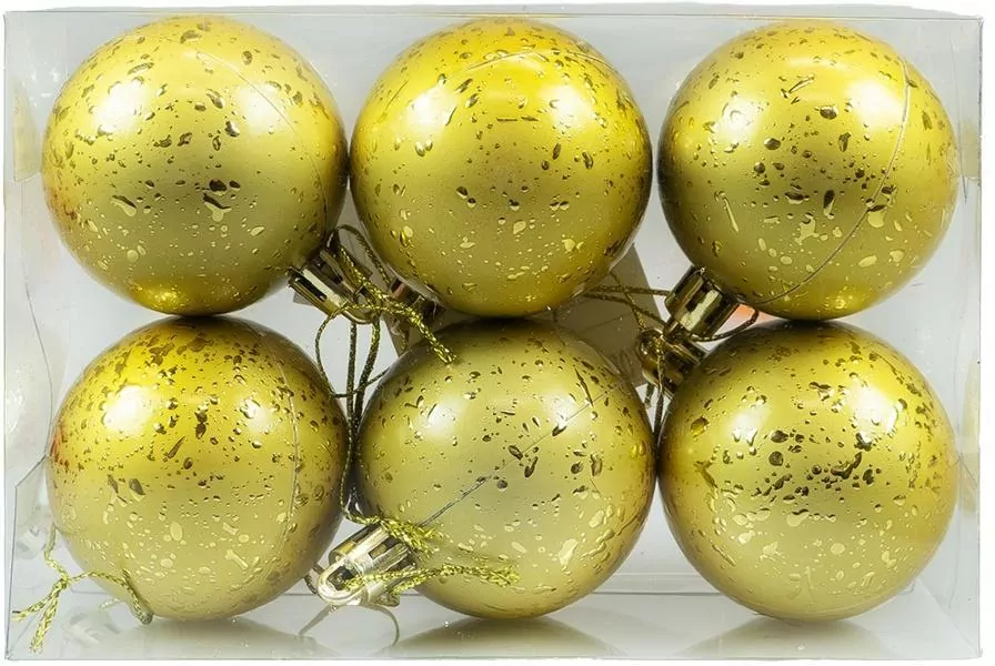 Bombki z efektem rosy złote - tantis.pl