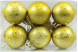 Bombki z efektem rosy złote