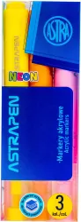 Markery trójkątne akrylowe Astrapen Neon 3 kolory