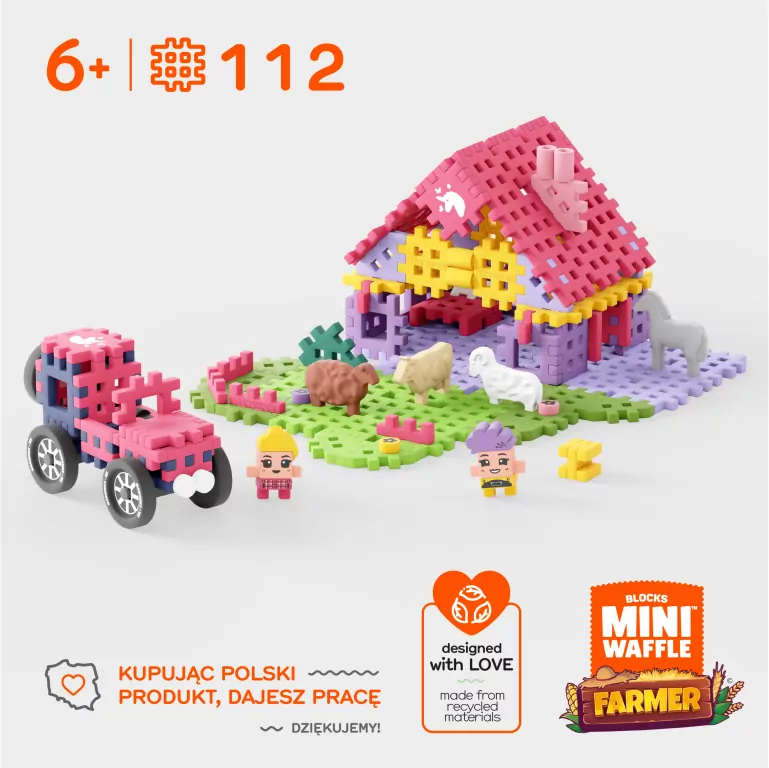 Farmer Urocze Ranczo. Mini Waffle 112 elementów - tantis.pl