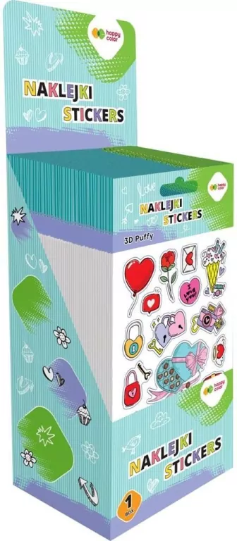 Naklejki 3D Puffy Uni (50szt) HAPPY COLOR - tantis.pl