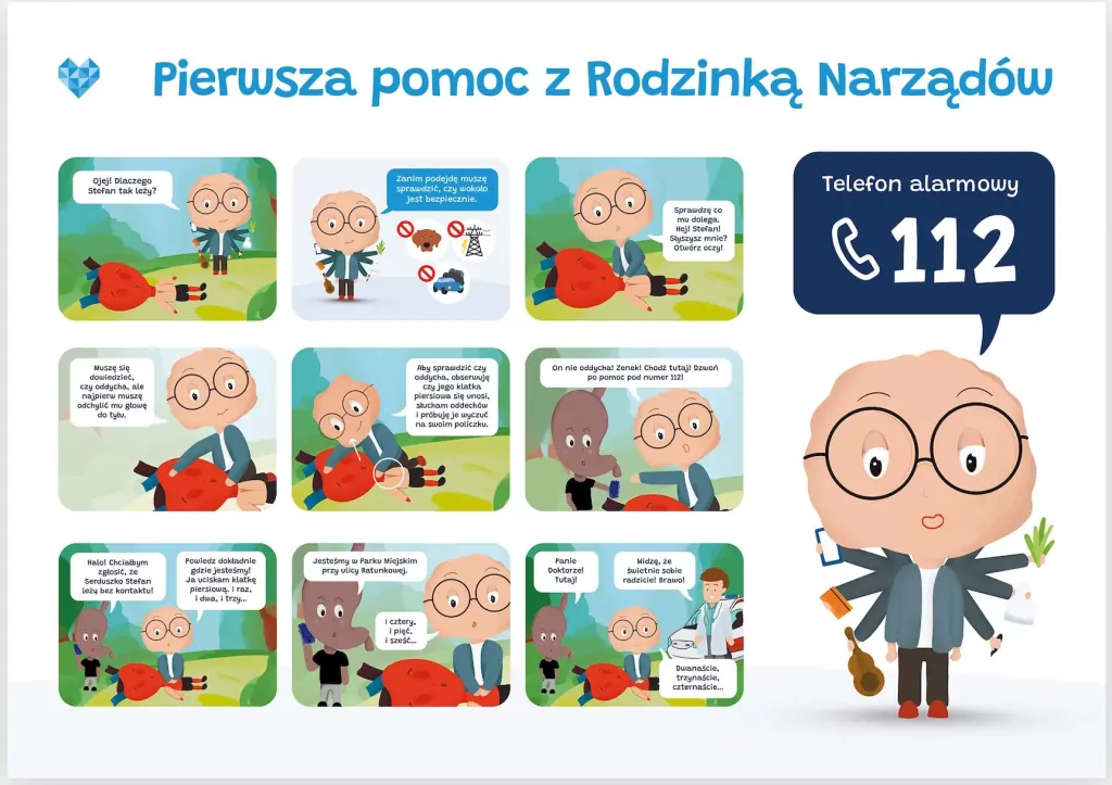 Plakat edukacyjny. Pierwsza pomoc A2 - tantis.pl
