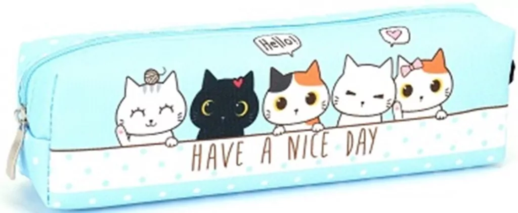 Piórnik tuba mała Kotki niebieski - tantis.pl