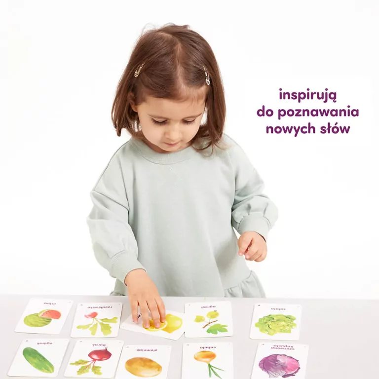 CzuCzu. Karty obrazkowe na sznurku Owoce i warzywa 2+ - tantis.pl