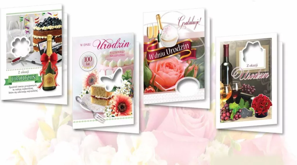 Karnet: W dniu urodzin, 10 szt, mix - tantis.pl