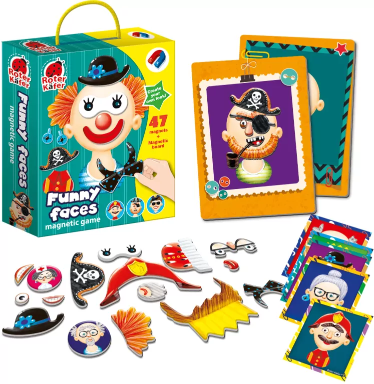 Śmieszne twarze. Gra magnetyczna - tantis.pl