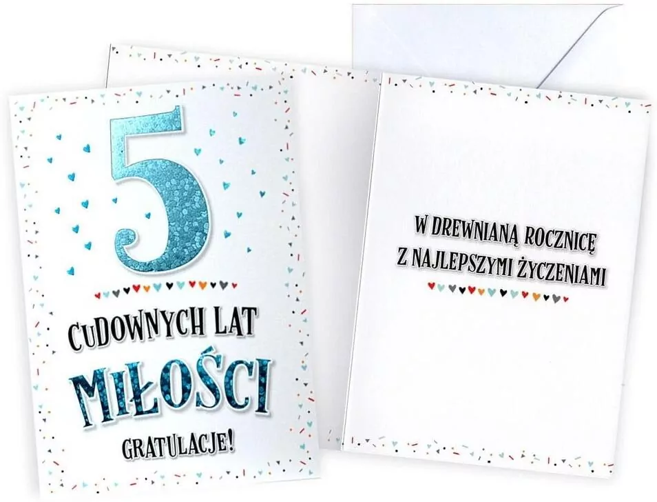 Karnet Rocznica ślubu 5 - tantis.pl