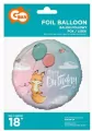 Balon foliowy Lisek Happy Birthday 45cm - tantis.pl