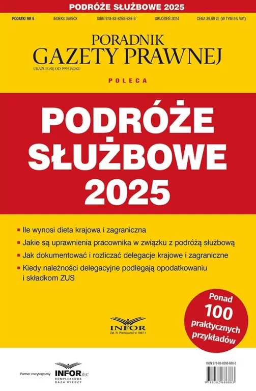 Podróże służbowe 2025 Podatki 6/2024 - tantis.pl