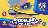 Modelina pastelowa z brokatem. 6 kolorów. - tantis.pl