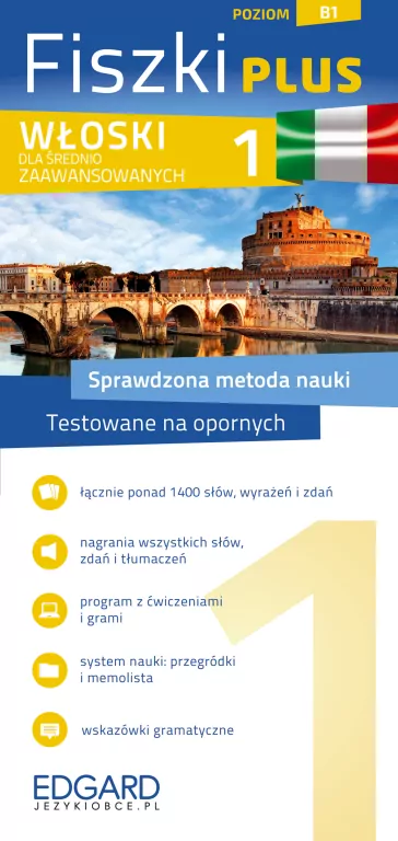 Fiszki PLUS. Włoski dla średnio zaawansowanych 1 - tantis.pl