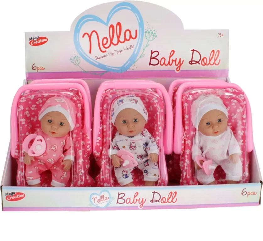 Lalka Nella bobas w nosidełku 20 cm, mix - tantis.pl