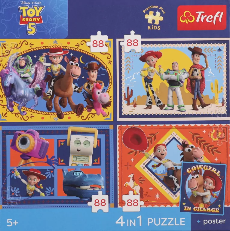 Puzzle 4w1 Toy Story 5 + plakat TREFL - tantis.pl