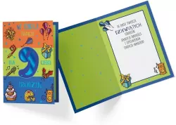 Karnet PR-334 Urodziny 9 chłopiec