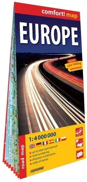 Comfort!map Europa (Europe) 1:4 000 000 lam w.2025 - tantis.pl