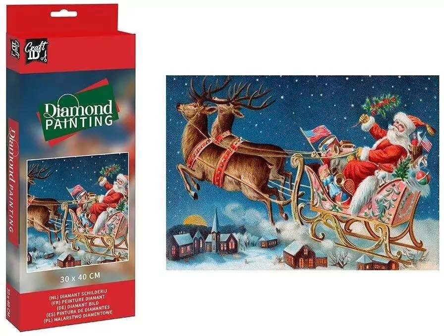 Diamentowy obraz - Sanie 30x40cm - tantis.pl