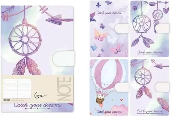 Notatnik A6 linia 144 strony na magnes Sny MIX