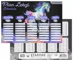 Plan lekcji z tabliczką mnożenia Konie