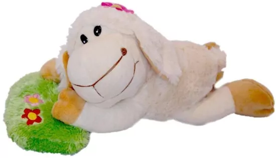 Owieczka leżąca na poduszce 24cm