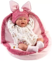 Lalka bobas Mimi śmiejąca się z podusią 42cm