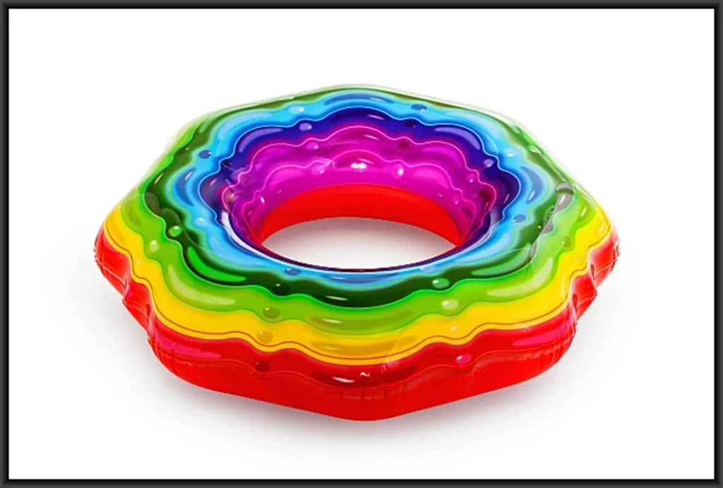 Dmuchane koło do pływania. Rainbow 115cm - tantis.pl