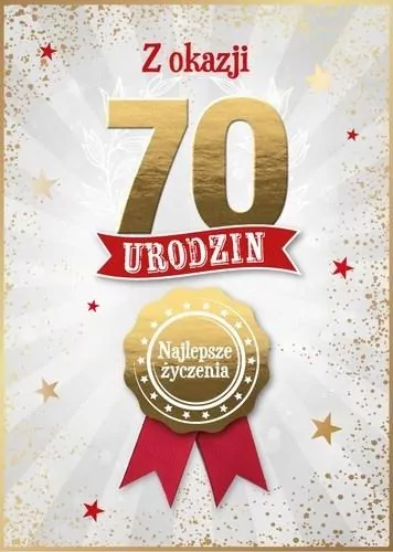 Karnet Urodziny 70 - tantis.pl