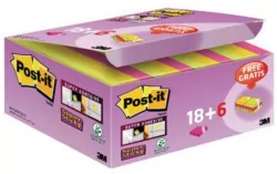 Karteczki samoprzylepne 47,6x47,6mm. Mix, 24 sztuki