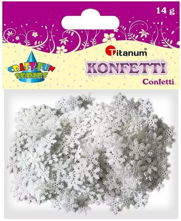 KONFETTI PLATKI SNIEGU BIALE 14G 10MM CR028 - tantis.pl