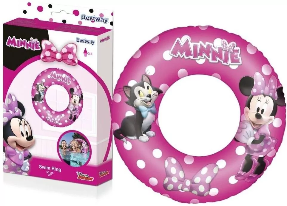 Pompowane koło do pływania Myszka Minnie 56cm - tantis.pl