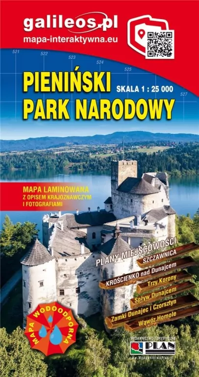Mapa turystyczna - Pieniński PN 1:25 000 laminat - tantis.pl