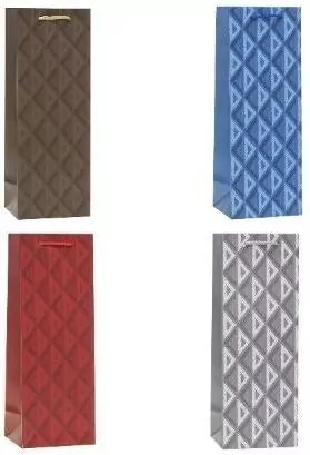 Torebka ozdobna na butelkę 12x36x9cm mix ROZETTE - tantis.pl