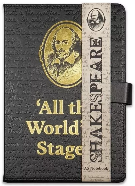 Szekspir Notatnik A5 linia skóra Cały świat jest.. - tantis.pl