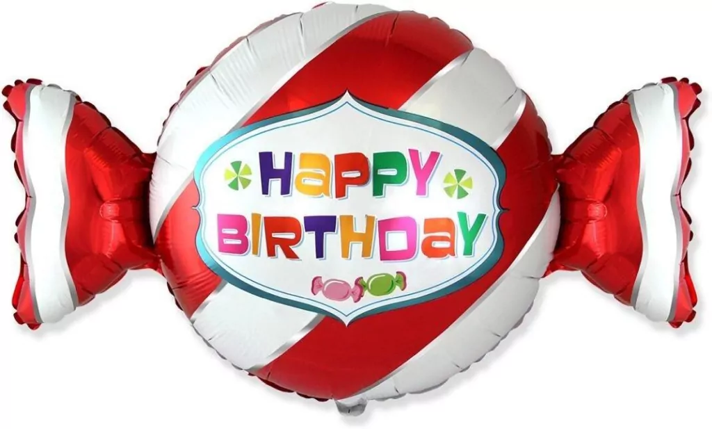 Balon foliowy Słodki cukierek czerwony 60cm - tantis.pl