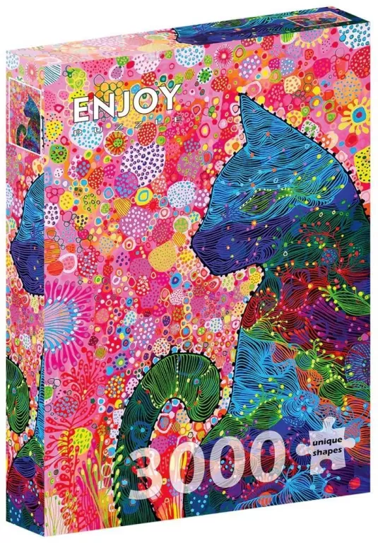 Puzzle 3000 Kolorowy kot - tantis.pl
