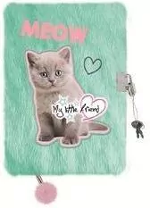 Pamiętnik z kłódką A5/96K włochacz Fluffy Kitty - tantis.pl