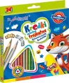 Kredki trójkątne 24 kolory BAMBINO - tantis.pl