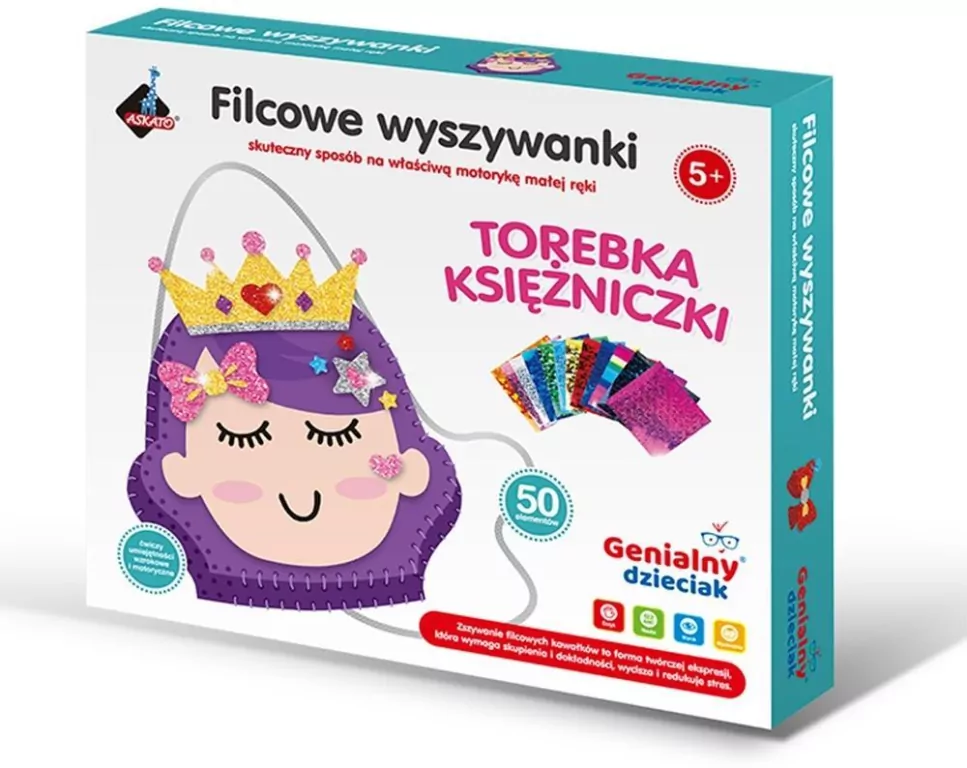 Filcowe wyszywanki - torebka księżniczka - tantis.pl