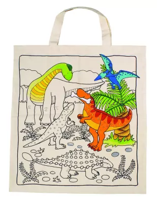 Dinozaury. Torba do kolorowania
