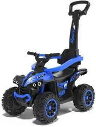 Jeździk Mega dziecięcy z rączką niebieski