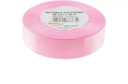 Wstążka satynowa, jasno różowa 25mmx32m