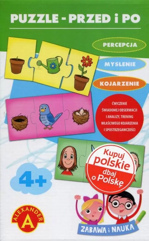 Puzzle. Przed i po. Zabawa i nauka - tantis.pl