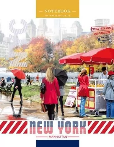 Notatnik ozdobny 128x165/64K kratka Nowy Jork park - tantis.pl