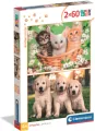 Puzzle 2 x 60 Super Color. Brothers in Fur - tantis.pl