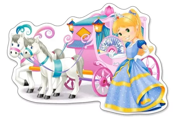 Puzzle 12 Maxi. Princess Carriage. Karoca księżniczki - tantis.pl