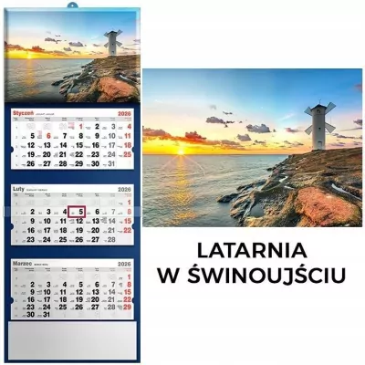 Kalendarz 2026 trjdzielny latarnia